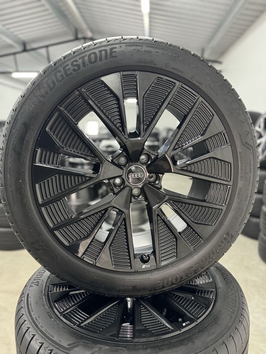 Audi Q8 Etron R21 Originale RS Negru Lucios Bridgestone de vara
