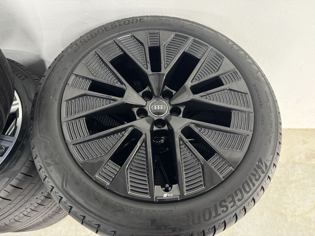 Audi Q8 Etron R21 Originale RS Negru Lucios Bridgestone de vara 3