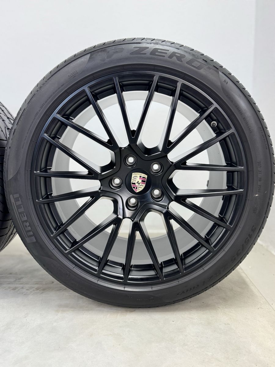 Porsche Cayenne R21 E3 9Y Facelift Spyder Negru Originale Pirelli de vara 2024 90%